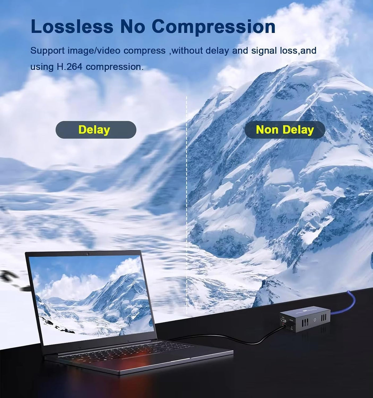 HDMI Extender Converter 1080P Over Cat5e/Cat6/Cat7 50m/164ft Uncompressed HDMI Ethernet Extender Adapter, One to Many, One to One, Receiver and Sender