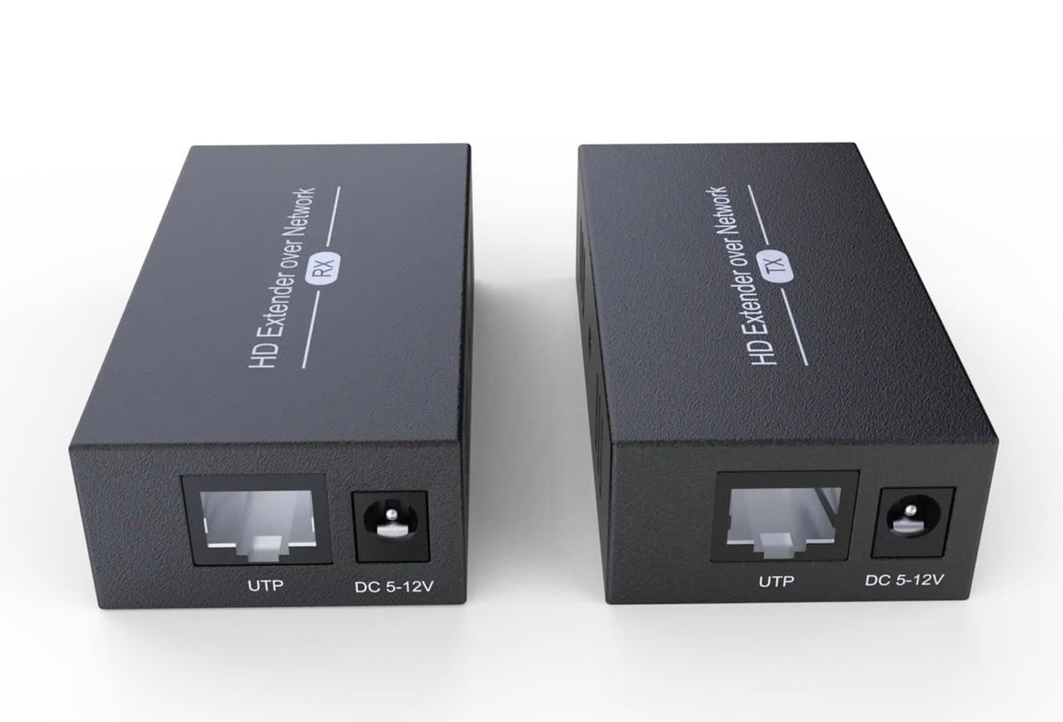 HDMI Extender Converter 1080P Over Cat5e/Cat6/Cat7 50m/164ft Uncompressed HDMI Ethernet Extender Adapter, One to Many, One to One, Receiver and Sender